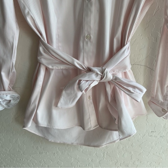 UnTUCKit Pink Pinstripe Clara Button Down Top - Picture 10 of 12